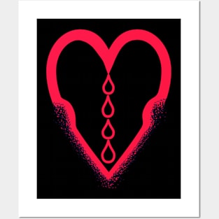 bleeding heart t-shirt Posters and Art